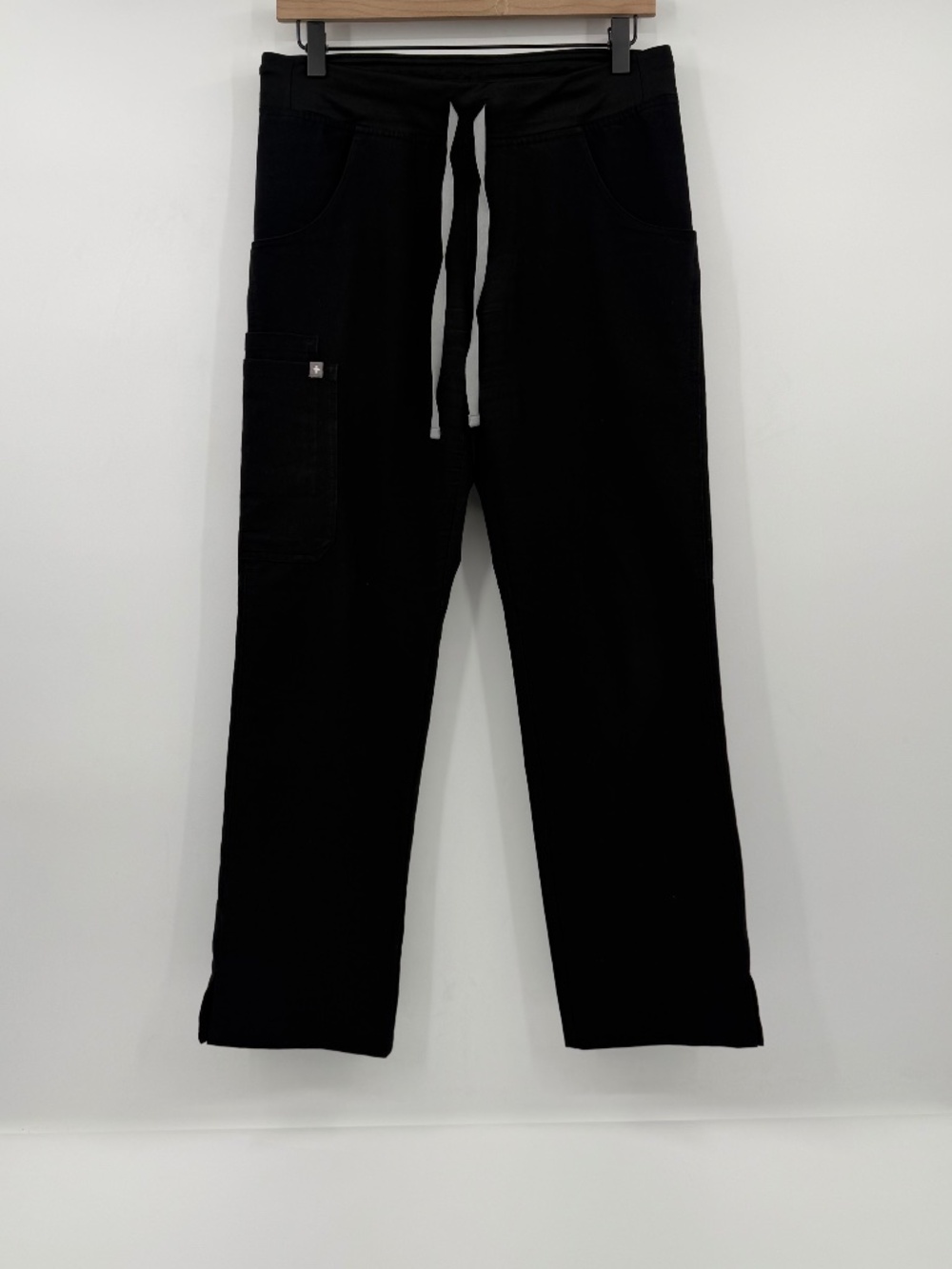 Figs Kade Cargo Scrub Pants Women Small Black Straight Leg Technical Collection